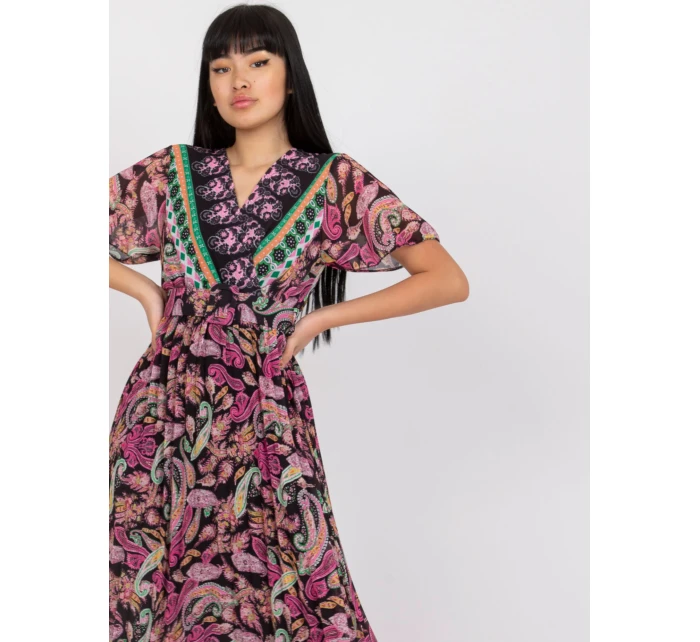 Šaty DHJ SK 11331 3.61 černá a růžová