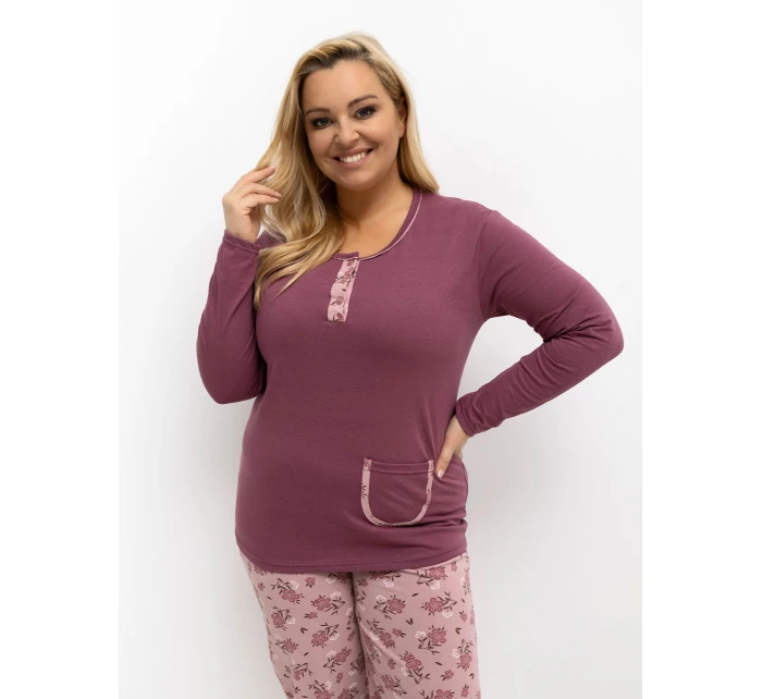 Pyžamo DU PI FP 508.57 tmavě růžové Pyžamo DU PI FP 508.57 tmavě růžové