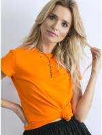Fluo oranžové dámské bavlněné tričko Peachy