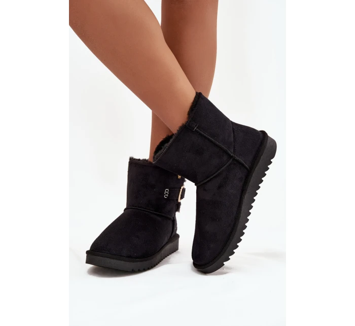 Dámské sněhule Wrangler s přezkou – černé Dámské sněhule Wrangler s přezkou – černé