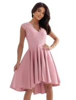 elegantní šaty s delšími zády a výstřihem  ROSE model 21229994 - numoco