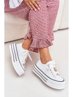 Dámské Tenisky Na Platformě Se Zlatými Doplňky Bílé Fiorina Dámské Tenisky Na Platformě Se Zlatými Doplňky Bílé Fiorina