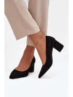 Dámské lodičky se  na podpatku černé model 21711459 - Boto