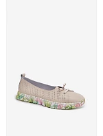 Kožené dámské polobotky model 22100343 Béžové - S.Barski Kožené dámské polobotky model 22100343 Béžové - S.Barski