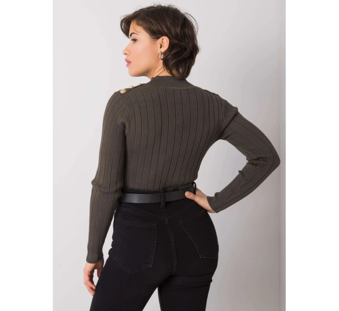 Jumper EM SW MCY02213.91 tmavá khaki