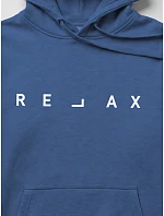 Bluza męska z kapturem RELAX niebieska model 22358185 - FashionStreet Bluza męska z kapturem RELAX niebieska model 22358185 - FashionStreet