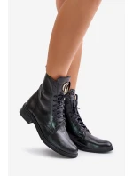 Lakované Boty Worker S Zlatým Detalem Na Černé model 21672971 - Zazoo