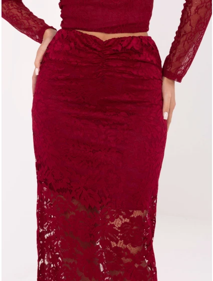 Spódnica MI SD model 21480254 bordowy - FPrice