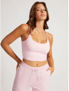 Dámský crop top O1BA10KASI1 - G6S4 - Pastelově růžová - Guess