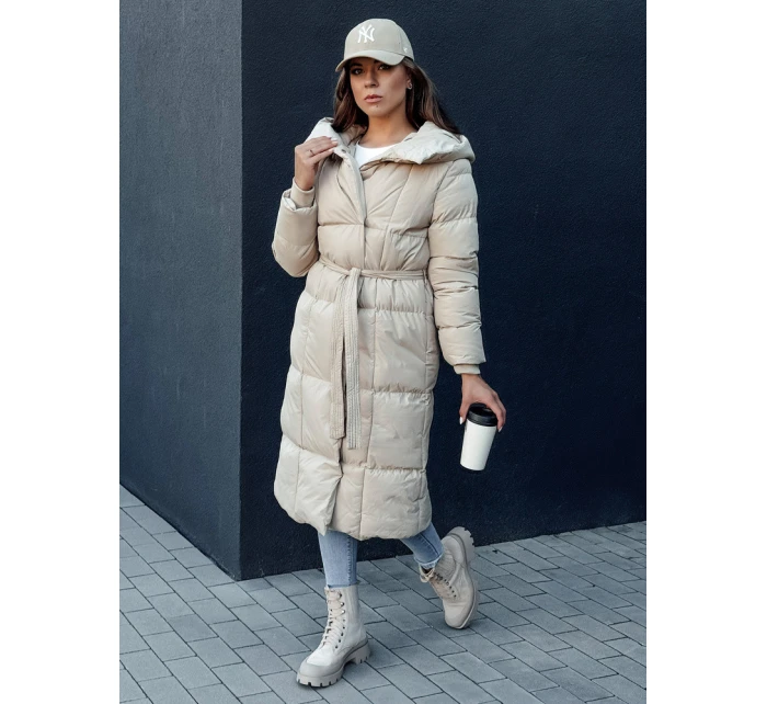 Dámský prošívaný kabát CLOUTIQUE beige FashionStreet TY4372