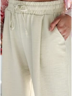 Dámské kalhoty se širokými nohavicemi MILLIVIO khaki FashionStreet UY2661