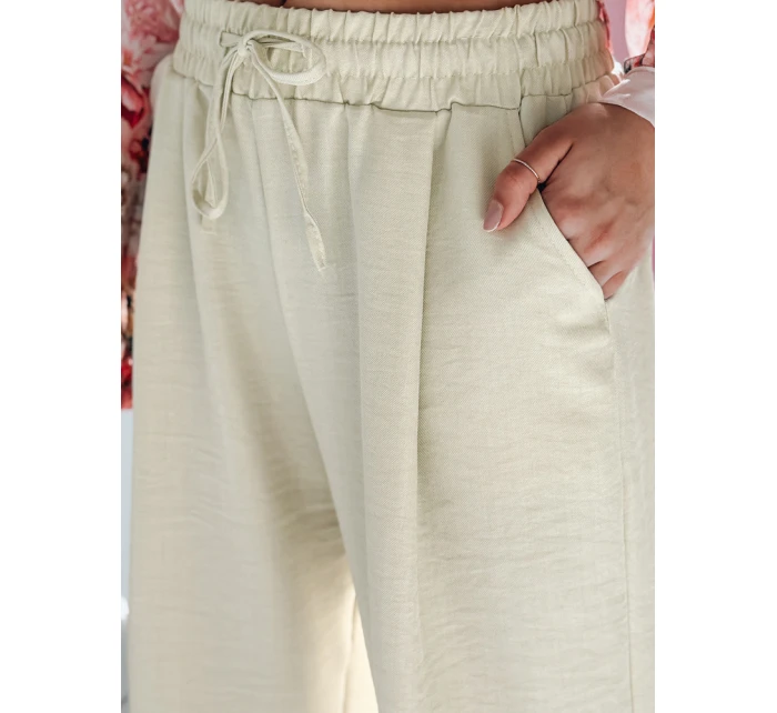 Dámské kalhoty se širokými nohavicemi MILLIVIO khaki FashionStreet UY2661