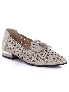 Dámské prolamované kožené polobotky Vinceza 99205 v šedé barvě