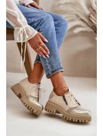 Dámské Polobotky Z Přírodní Kůže Béžové model 21670496 - Maciejka