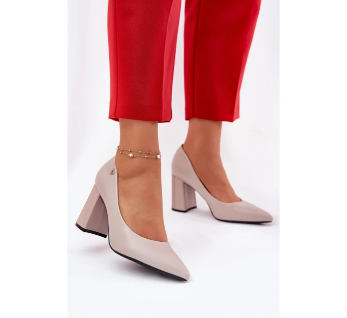 Elegantní Lodičky Na Podpatku Vinceza 62220 Šedé