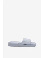 Dámské Sandály Na Platformě Z Eko Semiše Světle Modré Jorina