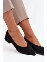 Lodičky na klínku z eko semiše Černé model 21757586 - Boto
