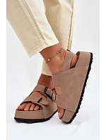 Semišové sandály na platformě Big Star model 22064119 Béžové - Big Star Shoes