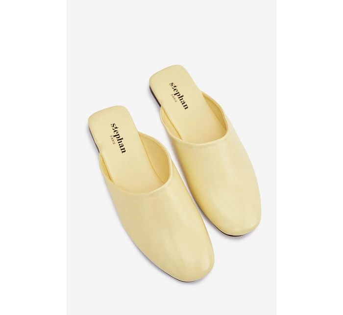 Dámské Mule z imitace kůže Ploché Žluté Romelle