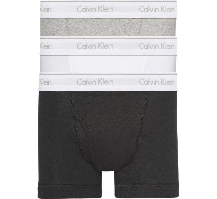 Pánské trenky 3 Pack Trunks Cotton Classics 000NB1893AMP1 černá/bílá/šedá - Calvin Klein