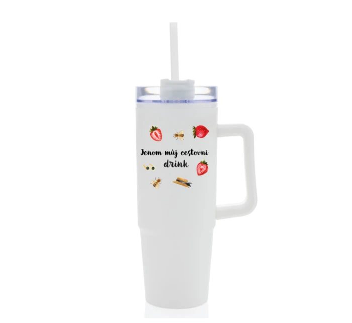 Personalizovaná termoska s průhledným víčkem s letním mixem 