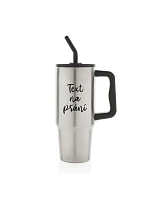 TEXT NA PŘÁNÍ - stříbrný cestovní termohrnek 900 ml TEXT NA PŘÁNÍ - stříbrný cestovní termohrnek 900 ml