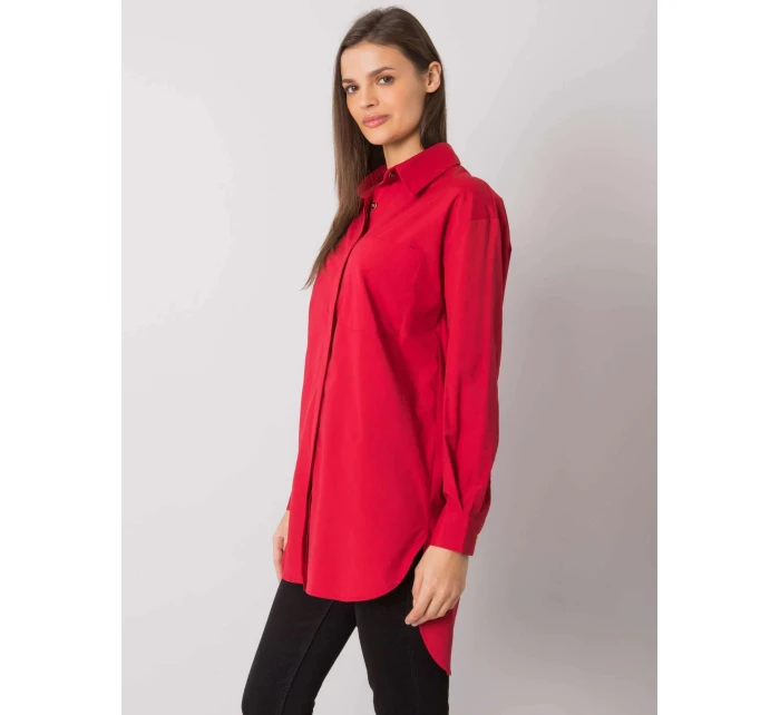 Dámská košile EM KS 005.34 Tmavě červená - Exmoda Dámská košile EM KS 005.34 Tmavě červená - Exmoda