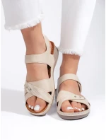 Designové sandály hnědé dámské platforma Designové sandály hnědé dámské platforma