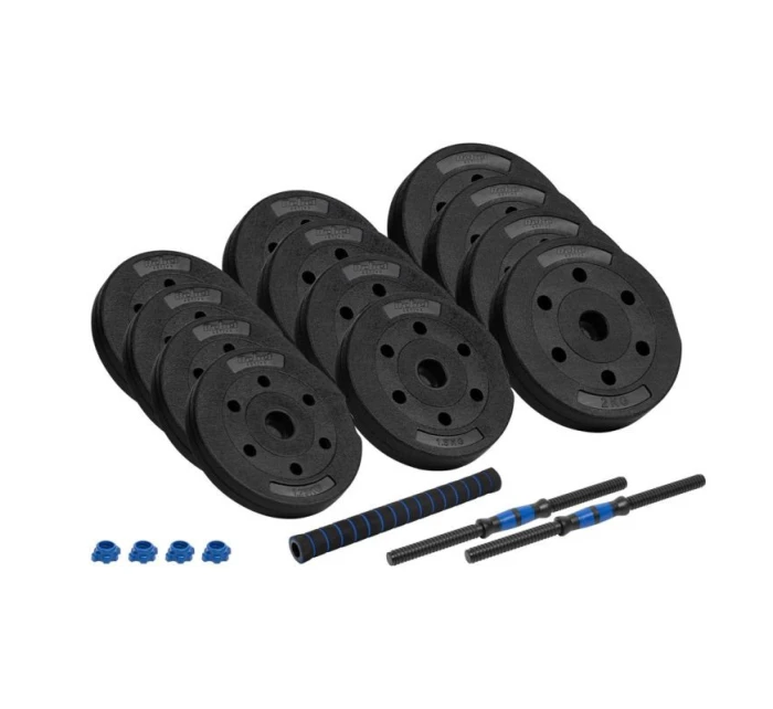 Nastavitelné bitumenové činky s konektorem 2x10 kg REBEL ACTIVE Nastavitelné bitumenové činky s konektorem 2x10 kg REBEL ACTIVE