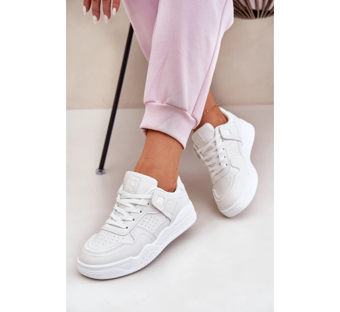 Dámské Sportovní Boty Tenisky Z Eko Kůže Bílé Telisiria Dámské Sportovní Boty Tenisky Z Eko Kůže Bílé Telisiria