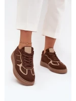 Nízké dámské tenisky hnědé Brenelle