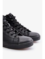 Zateplené Pánské Tenisky Z Eko Kůže Big Star Černé Zateplené Pánské Tenisky Z Eko Kůže Big Star Černé