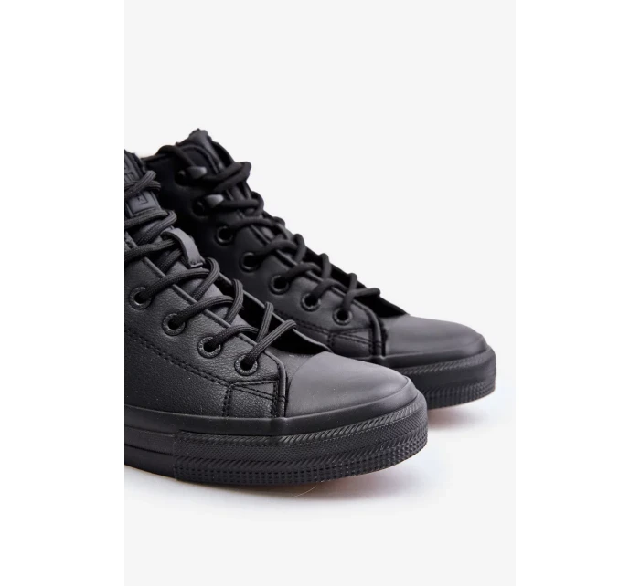 Zateplené Pánské Tenisky Z Eko Kůže Big Star Černé Zateplené Pánské Tenisky Z Eko Kůže Big Star Černé