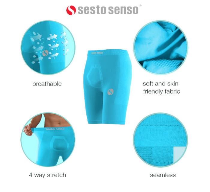 Pánské Thermo šortky CL41 Světle modrá - Sesto Senso