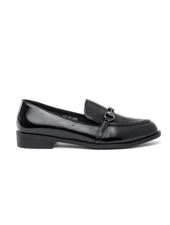 Klasické dámské černé  polobotky bez podpatku