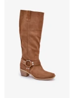 Kozačky na podpatku model 203900 Step in style Kozačky na podpatku model 203900 Step in style