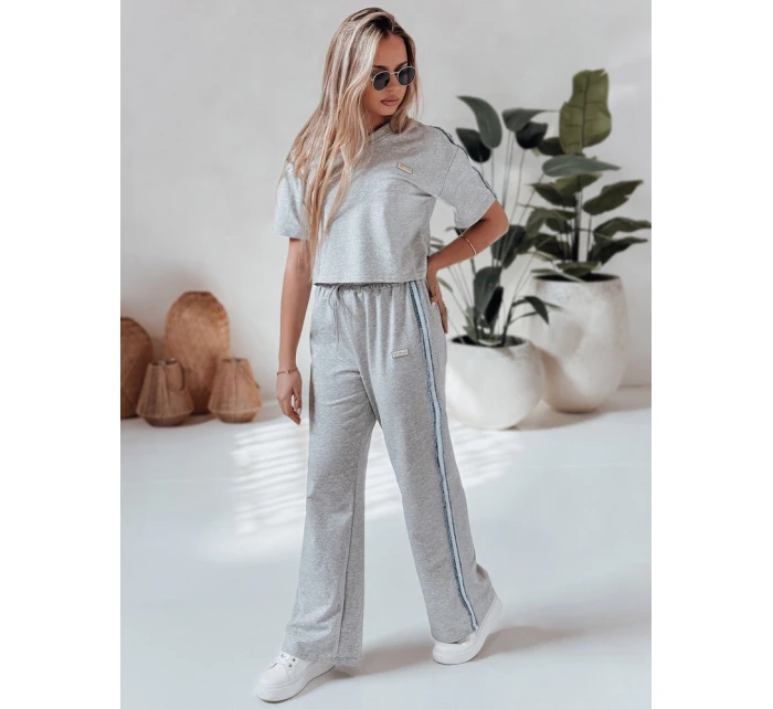 Dámská tepláková souprava oversize SPORT LIKE šedá FashionStreet AY1145