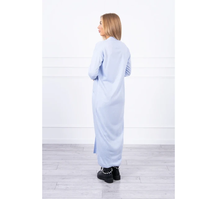 Svetr dlouhý svetr model 18748001 v pase modrý - K-Fashion