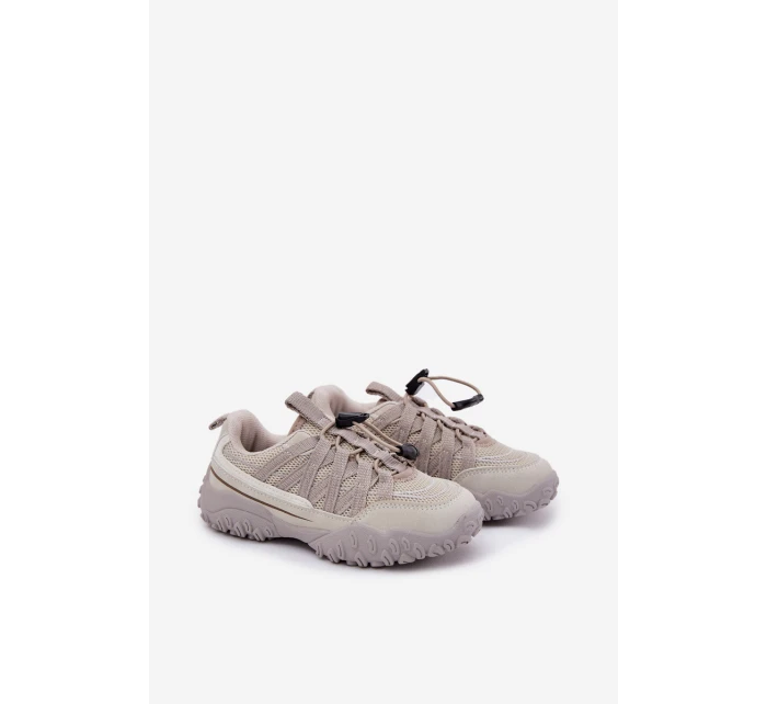 Dětské tenisky se stahováním světle béžové Nanelita