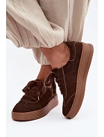 Semišové tenisky s šněrováním hnědé model 22355634 - Kobbo Semišové tenisky s šněrováním hnědé model 22355634 - Kobbo