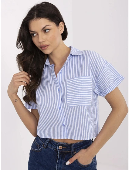 Košile NM KS KA 01148.50P bílo-modrá