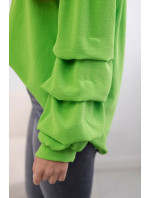 Španělská halenka s ozdobnými rukávy jasně zelená