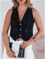 Dámská krátká džínová vesta JEANSPICE tmavě modrá FashionStreet TY4795