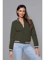 Dámská bunda typu bomber v army barvě model 18172054 - J.STYLE