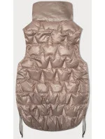 růžová krátká dámská vesta se stahovacími boky model 20867425 - S'WEST