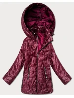 kurtka z kapturem plus size Goodlookin bordowa model 22015637 - S'WEST kurtka z kapturem plus size Goodlookin bordowa model 22015637 - S'WEST
