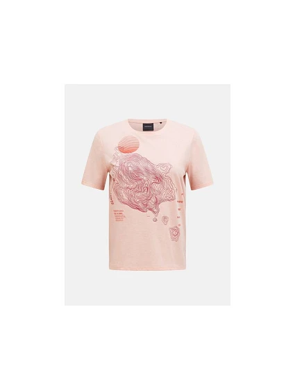 Dámské tričko PEAK PERFORMANCE Explore Graphic Tee, růžové
