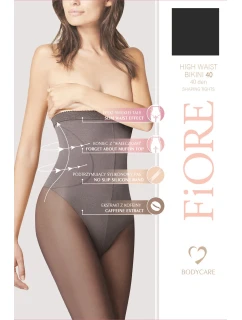 High Waist Bikini 40 den model 18031375 kolor:black - Fiore