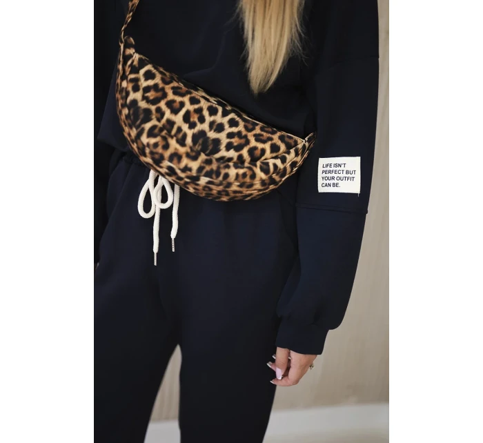 Komplet teplákové + kalhoty máslová látka námořnická modř Komplet teplákové + kalhoty máslová látka námořnická modř