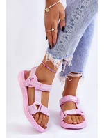Dámské sandály Big Star model 21609167 Růžové - Big Star Shoes Dámské sandály Big Star model 21609167 Růžové - Big Star Shoes